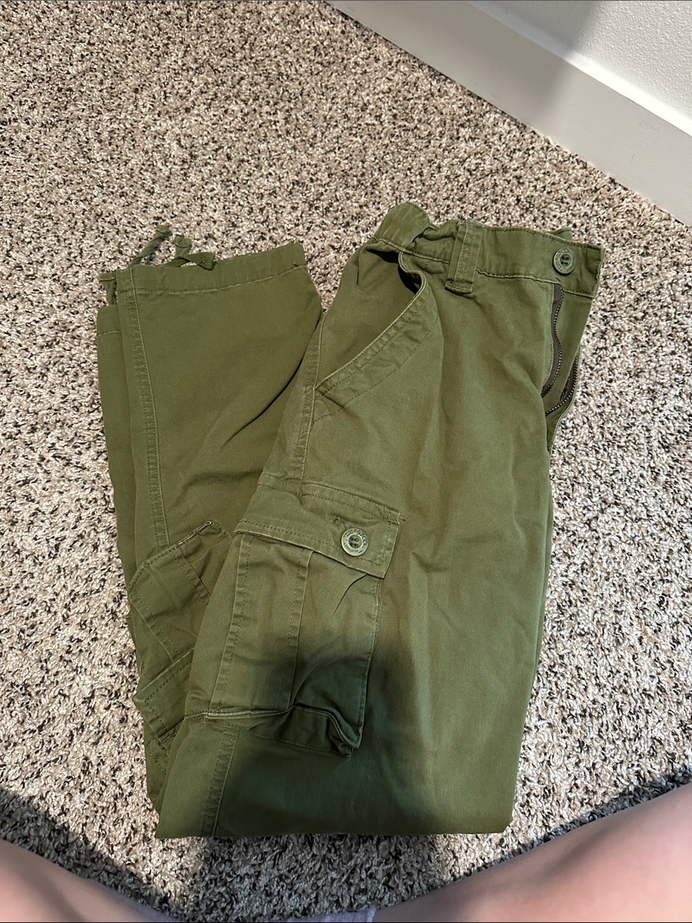 Women's Olive Green Cargo Joggers - Utility Track Pants
